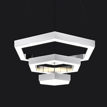 Modern LED Chandelier Haze 3D model image 1 