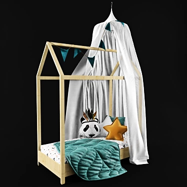 "Wonderland Dreams Children's Bed 3D model image 1 