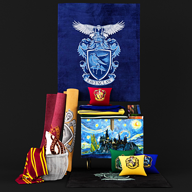 Wizarding World Decor Set | Pillows & Carpets 3D model image 1 