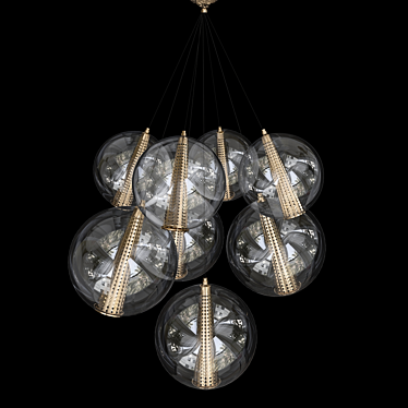 Sleek Adjustable Caviar Pendant 3D model image 1 