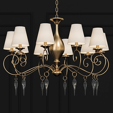 Golden Elegance Pendant Light 3D model image 1 