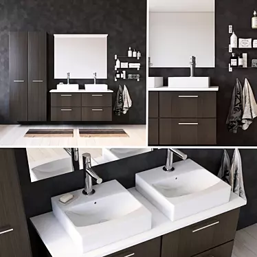 Sleek and Stylish Ikea Godmorgon Bathroom Set 3D model image 1 