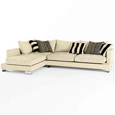 Lux Modern Corner Sofa by Lexus 3D model image 1 