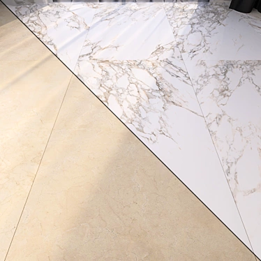 Elegant Marble Floor Set 3D model image 1 