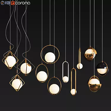 Modern Ceiling Light Collection 3D model image 1 