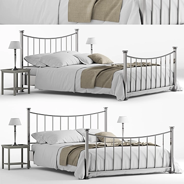 Luxury Cantori ALAN Bed - 160x200 3D model image 1 