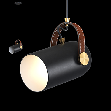 Modern Bullet Suspension Lamp 3D model image 1 
