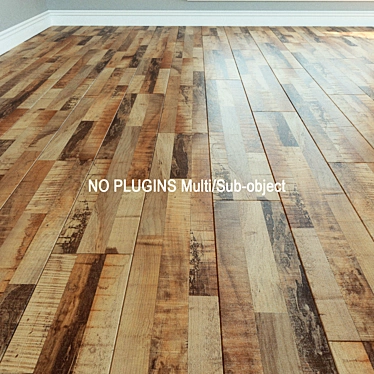 Premium Laminate Flooring. Natural Wood Texture. 3D model image 1 