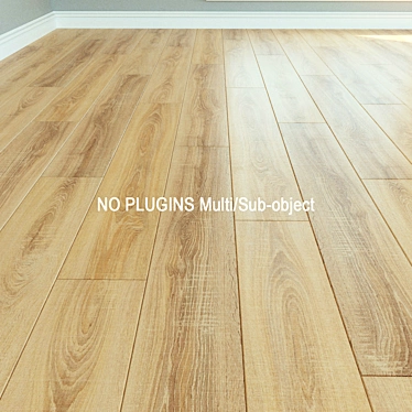 Natural Wood Laminate Flooring 3D model image 1 