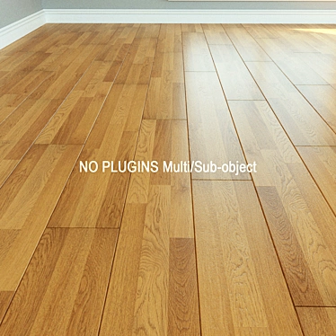 Natural Wood Laminate Flooring 3D model image 1 