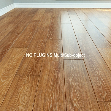 Natural Wood Laminate Flooring 3D model image 1 