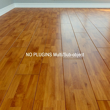 Title: Natural Wood Laminate Flooring 3D model image 1 