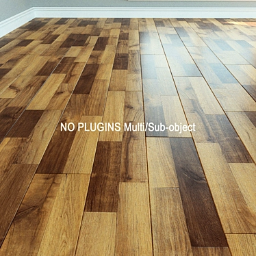 Natural Wood Laminate Flooring 3D model image 1 