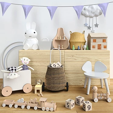 Playful Paradise: Children's Room Essentials. 3D model image 1 