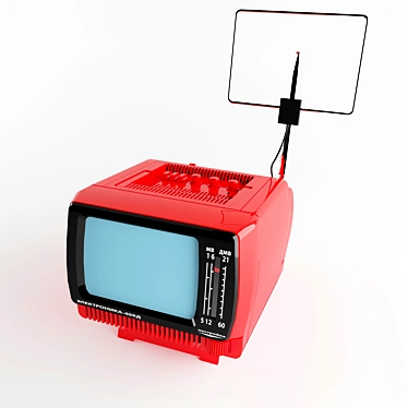 Vintage B&W TV: Electronika-409/Д 3D model image 1 