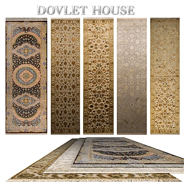 5-Piece DOVLET HOUSE Carpet Tracks (Part 2) 3D model image 1 