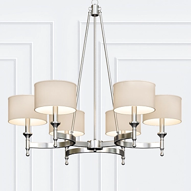 Elegant ELK Group Chandelier 3D model image 1 