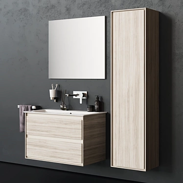 Ideal Standard Connect Air 80 - Lacquered Vanity Unit with Drawers 3D model image 1 