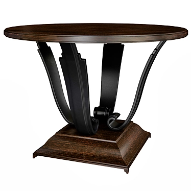 Elegant Java Café Dining Table 3D model image 1 