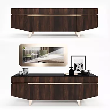 Moderno Accademia Living Room Collection 3D model image 1 