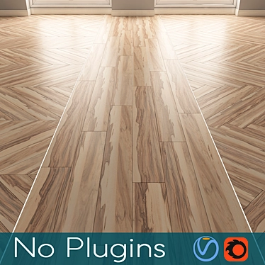 Vintage Wooden Floor Texture 3D model image 1 