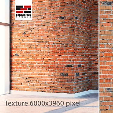 Seamless High Detail Brick 3D model image 1 
