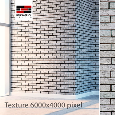 Seamless White Brick Texture 3D model image 1 