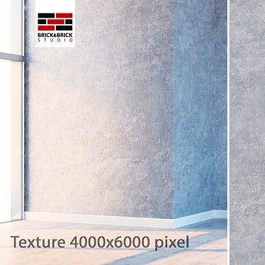 High Detail Seamless Plaster with Displacement and Normal Maps 3D model image 1 