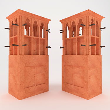 Iranian Wind Catcher: Historical Architecture Gem 3D model image 1 