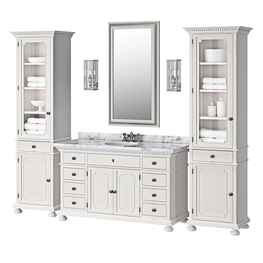 St. James Single Vanity - Elegant and Functional 3D model image 1 