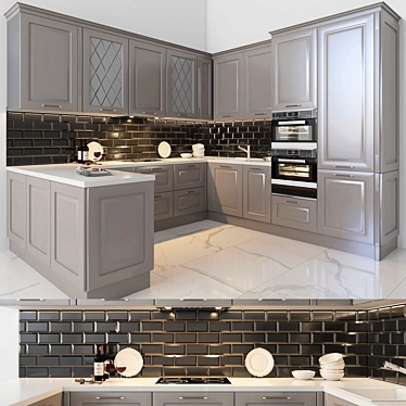 Modern Classic Kitchen Set - Evita Iolanta 3D model image 1 