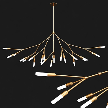 Nature-inspired Branch Chandelier 3D model image 1 