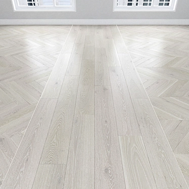 White Oak Parquet - Herringbone, Linear & Chevron 3D model image 1 