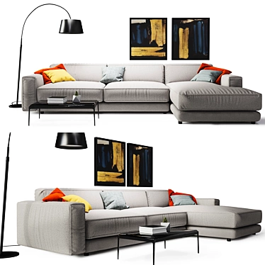 Ditre Italia Buble Blob Corner Sofa 3D model image 1 