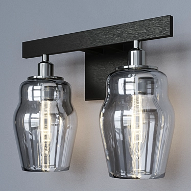 Elegant Metal and Glass Lighting 3D model image 1 