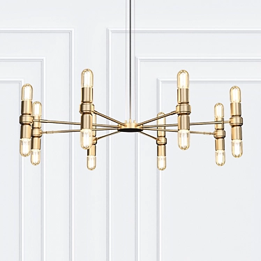 Sleek Kendu Chandelier 3D model image 1 