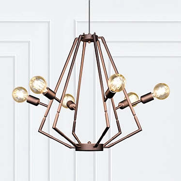 Rustic Elegance: Colorado Chandelier 3D model image 1 