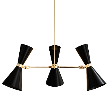 Sleek Cairo Chandelier: Modern Elegance 3D model image 1 