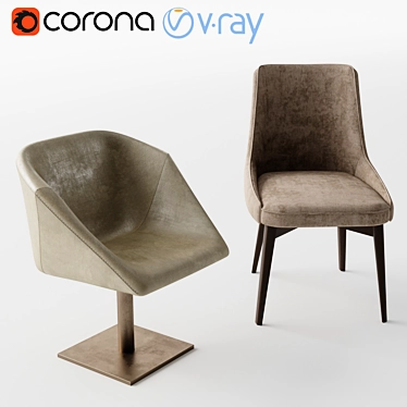 Henge Hex Chair: Sleek & Stylish 3D model image 1 