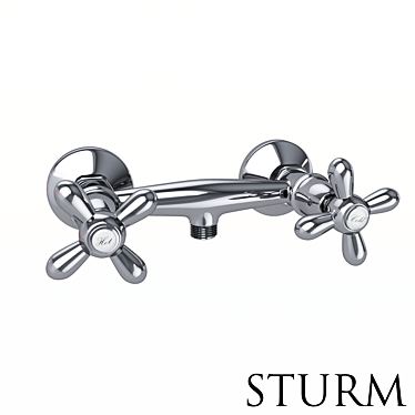 STURM Classica Shower Faucet in Chrome, Bronze, or Gold 3D model image 1 