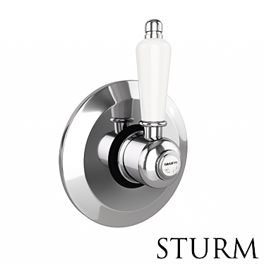 STURM Emilia Stop Valve in Chrome, Bronze, or Gold 3D model image 1 