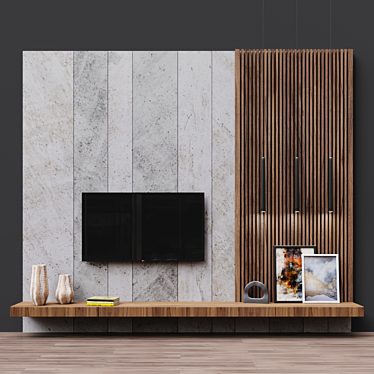 Zona 7 TV Stand - Sleek and Stylish 3D model image 1 