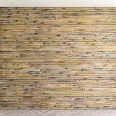 Wooden Panel Wall - Vray Material 3D model image 1 