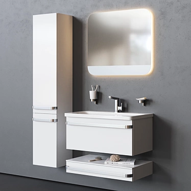 Ideal Standard Tonic II 80 - Stylish Lacquered Vanity Unit 3D model image 1 