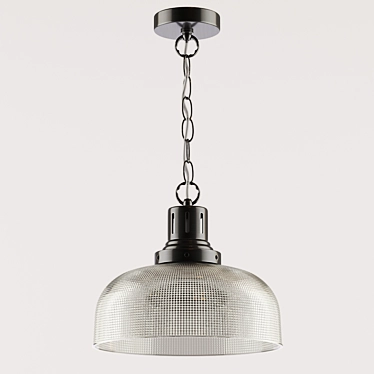 Sleek Nickel Pendant Light 3D model image 1 