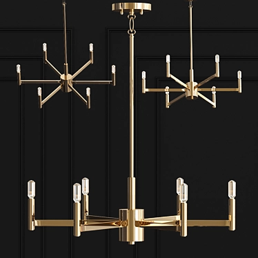 Elegant Erzo Chandelier 3D model image 1 