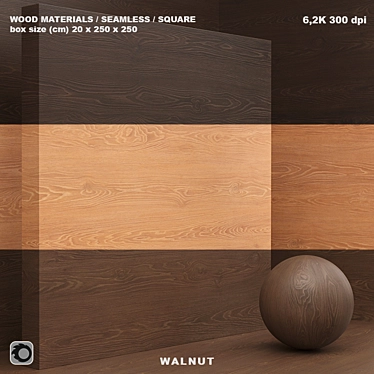 Seamless Veneer Wood Set 3D model image 1 