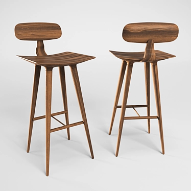 Sthal+Band Mantaray Barstool: Sleek and Stylish Seating 3D model image 1 