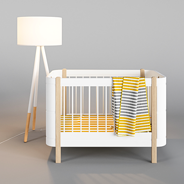 Wood Mini + Bed & Highland Floor Lamp 3D model image 1 