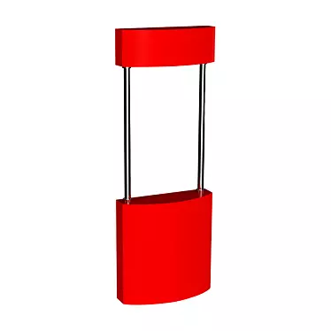 Compact Promotional Display Rack 3D model image 1 